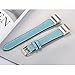 bayite Leather Bands Compatible with Fitbit Charge 2, Replacement Accessories Straps Women Men, Stone Blue