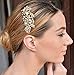 Missgrace Bridal Rhinestone Flower Hair Comb Vintage Women Headpeice Wedding Hair Accessories