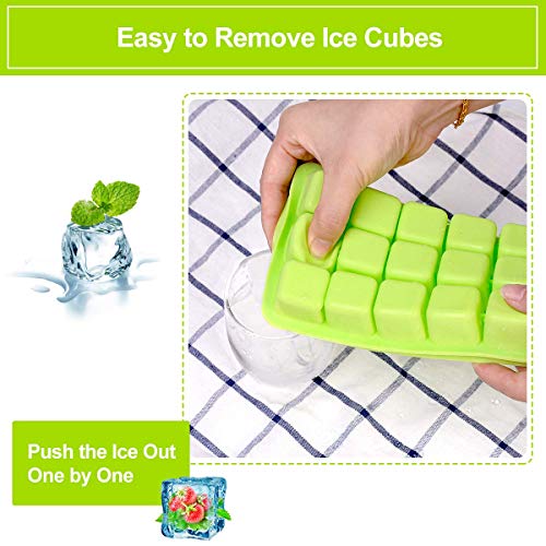 Ice Cube Trays CASELAND Easy Release 2 Pack Silicone 15 Ice Trays