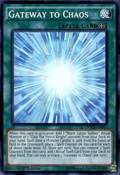 Amazon Com Yu Gi Oh Gateway To Chaos Docs En057 Dimension Of Chaos 1st Edition Super Rare Toys Games