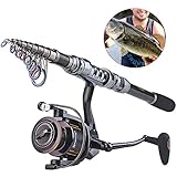 Sougayilang Telescopic Fishing Rod and Fishing Reel Combo Kits (3.3m/10.87ft+WQ5000)