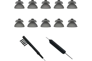 ANICO Smokey Power Domes Closed Ear Tips 4.0 for Phonak Marvel Hearing Aids with Cleaning Tools Brush Cleaner and Carry Case (Large)