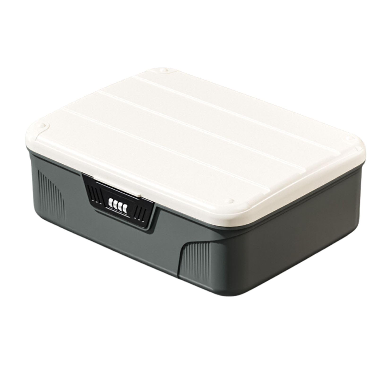 Photo 1 of Saim Lockable Storage Container Bin, 4.2 Gallon/ 16 Liter Combination Lock Box, Medicine Case Container for Personal Private Items, Medicines, Food, Snacks, Locking Cell Phone Smart Device Jail- Gray