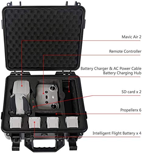 Smatree-Professionelles-Wasserdichtes-Hardcase-Kompatibel-mit-DJI-Mavic-Air-2-und-DJI-Remote-Controller-Drohne-und-Zubehoer-sind-Nicht-im-Lieferumfang-Enthalten
