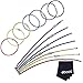 eBoot 2 mm Colored Steel Wire Keychain Cable Key Ring, 14 Pieces