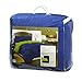Clara Clark A Goose Down Alternative Reversible 3-Piece Comforter Set with 2 Pillow Shams, King, Lime Green/Royal Blue