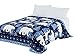 CaliTime Super Soft Throw Blanket for Bed Sofa Couch, Cozy Warm Flannel Fleece White Polar Bear Christmas Reindeer, Navy Blue, King