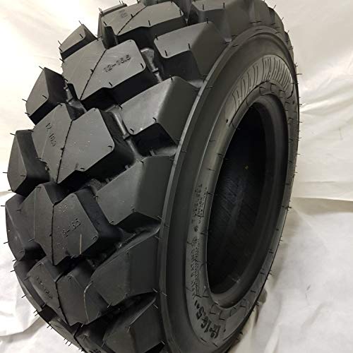 (1 TIRE) 12-16.5 Skid Steer Loader Tire 14 PLY, AIOT-27 HEAVY DUTY 105 LBS, 12X16.5