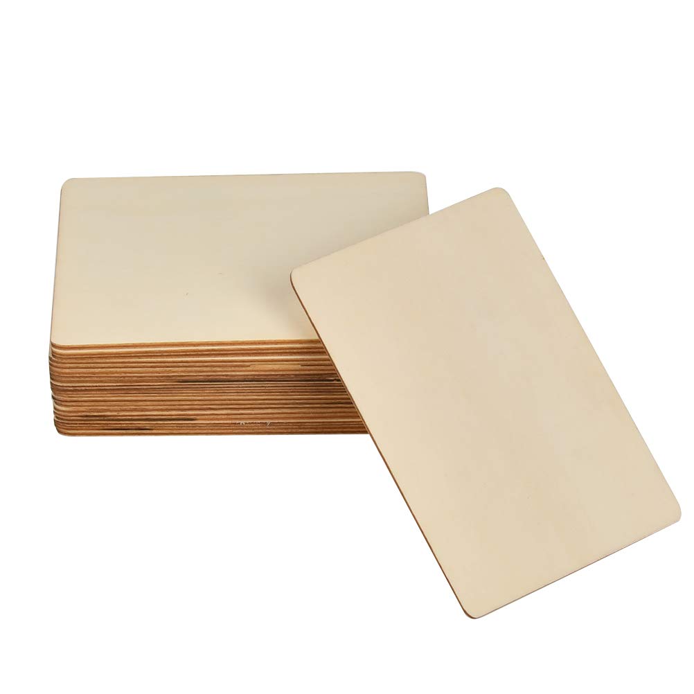 NA 20pcs Balsa Wood Sheet, 150 x 100 x 2 mm, Rectangular, Craft Wood Panel