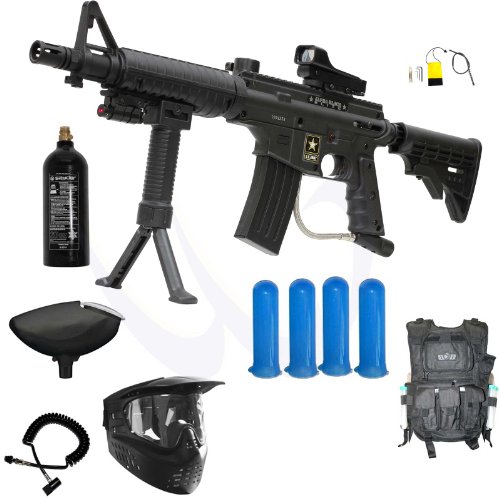 Buy Tippmann US Army Alpha Black Elite MMLDP Paintball MEGA Package