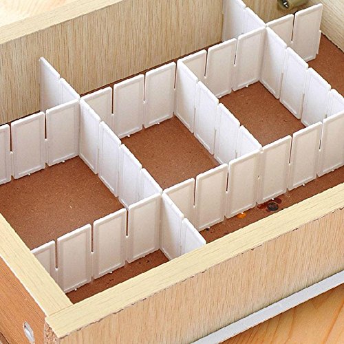 6Pcs pretty practical Home Grid Drawer Divider Household Necessity Storage Organizer