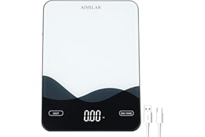 Chargeable Digital Kitchen Food Scale - AIMILAR LED Display 22lb Food Weight Scales for Baking Cooking USB C Rechargeable Oun