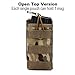 Outry M4 M16 AR-15 Type Magazine Pouch Mag Holder - Triple/Double/Single Airsoft MOLLE Mag Pouch - Open Top Version - Single - Multicam/CP