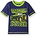 John Deere Baby Boys' Toddler Graphic Tee, Navy/Lime Green, 3T