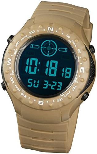 INFANTRY Men's Sport Digital Wrist Watch with Strong Rubber Strap-Brown