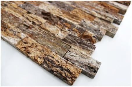 Travertine Amazon Floor Wall Natural Stone Mosaic Split Face Travertine High Quality 1 Mat
