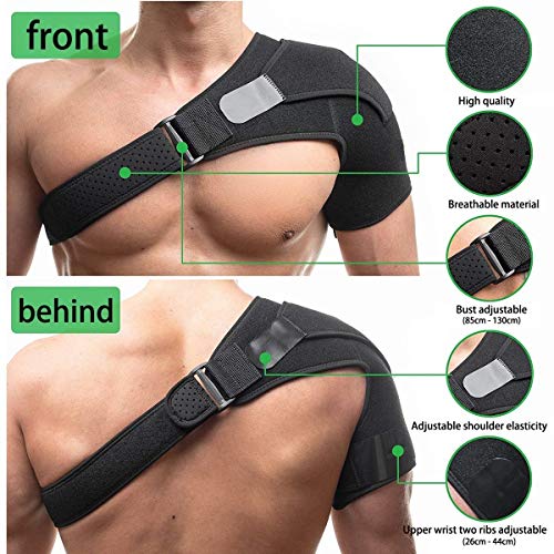 1SportsONE Shoulder Brace for Men and Women Rottator Cuff Brace Sleeve with Pressure Pads Labrum Tear Bursitis Dislocated AC Joint Frozen Pain Injury Prevention Immobilizer Compression for Recovery - Thumbnail 3