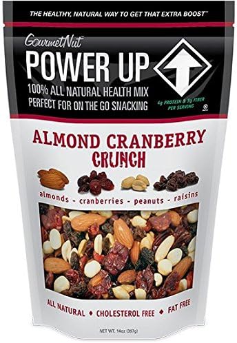 Power Up Trail Mix - Almond Cranberry Crunch, 100% All Natural Trail Mix (Pack of 2)