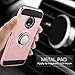 Moto G5 Plus Case,Moto G Plus(5th Generation) Case with HD Screen Protector,Anoke Motorola G5 Plus Cellphone 360 Degree Rotating Ring Holder Kickstand Scratch Resistant for Moto G5 Plus ZS Rose Gold