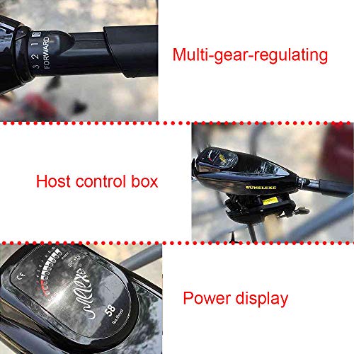 NOPTEG New 58LB Inflatable Boat Electric Trolling Motor Fishing Marine Outboard Engine(L-58LBS)