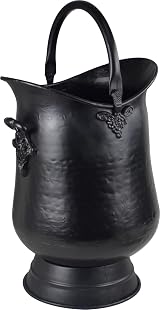 Sterling Ventures Elongated Tall Coal Scuttle Hod Bucket Antique Style Cast view 1