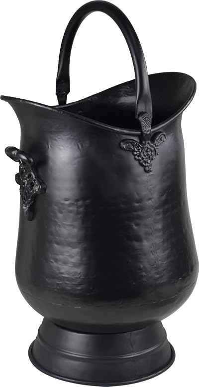 Sterling Ventures Elongated Tall Coal Scuttle Hod Bucket Antique Style Cast