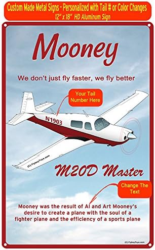 Mooney M20 Master Custom HD Metal Airplane Sign - Add Your N#
