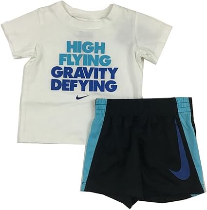 Nike Infant Boys High Flying Gravity Defying 2 Piece Tee Shirt And Shorts Set Black White Size 24 Months Amazon De Sport Freizeit amazon de