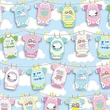 Baby Onesie Gift Wrap Roll - 24in x 15ft