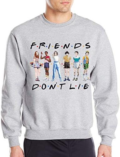 Men's TV Show Pullover Sweatshirts Sportwear Friends Don't Lie Graphic Crewneck Sweatshirt for Men