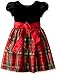Bonnie Jean Girls' Tartan Taffeta Plaid Dress