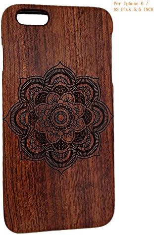 Iphone 6 Plus / IPhone 6S Plus 5.5 Inch Silicone and Rose wood with datura3 Case Cover (5.5")(TPU Rose wood with datura3)