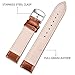 Quick Release Leather Watch Band, SONGDU Full Grain Genuine Leather Replacement Watch Strap with Stainless Metal Buckle Clasp 16mm, 18mm, 20mm, 22mm, 24mm (18mm, Brown)