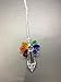 Crystal Guardian Angel Suncatcher Car Charm for Rear View Mirror (Chakra)
