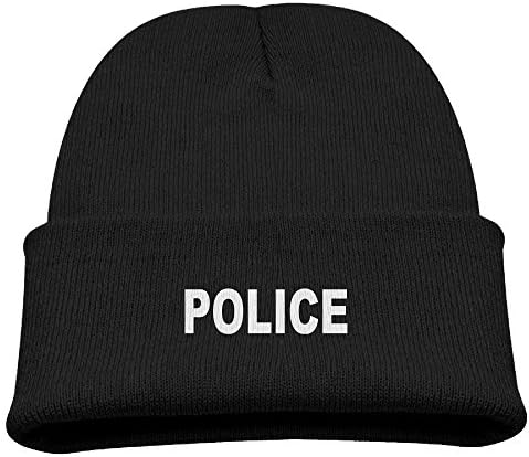 Unisex Kid Adjustable Beanie Hat Slouchy Warm Hat For Police Word