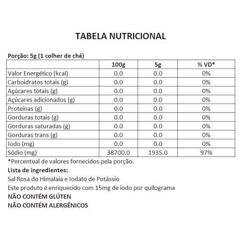 BrSpices - Sal Rosa Do Himalaia Iodado Fino BR Spices Pouch 500G