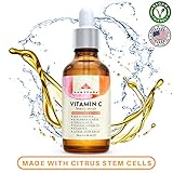 Namskara Vitamin C 2oz Serum for Face 20% with Hyaluronic Acid, Vitamin E & Citrus Stem Cells - Best Natural Organic Anti Aging Formula to Correct Age Spots, Sun Damage, Fine Lines & Wrinkles