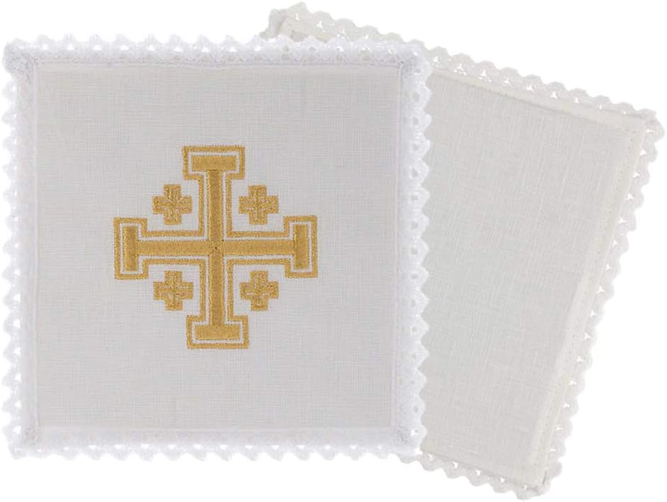 Altar Linens Set with Jerusalem Cross Design (Pall