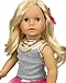 18 Inch Doll Clothes 4 Piece Skirt Set Fits 18 Inch American Girl Dolls, Includes a Gray Sequin Trim Tank, Hot Pink Tulle Skirt, Sequin Necklace, & Purse, My Doll's Life