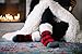 Pudus Lumberjack Red Cozy Winter Slipper Socks for Women and Men with Non-Slip Grippers and Faux Fur Sherpa Fleece - Adult Regular Fuzzy Socks