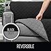 Sofa Shield Couch Slip Cover with Patented Strap, Cushion Protector, US Designed Reversible Stain and Dog Tear Resistant Slipcover, 70 inch Seat, Washable Covers for Dogs Pets, Black Gray