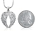 Lovely Crystal Guardian Angel Wings Wing Silver Tone Necklace Gift for Girls, Teens, Women