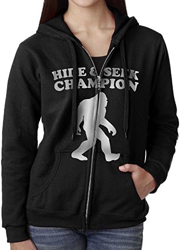 JWLBNIM Bigfoot Hide and Seek Champion 1-1 Hooded Sweatshirt Full Zip Hoodie With Pocket For Women
