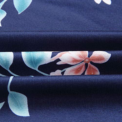 iYBUIA Sexy Womens Printing Off Shoulder Sleeveless Party Slim Long Dress Navy