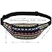 Kayhoma 2 Zippers Boho Fanny Pack Stripe Festival Retro Vintage Flat Bum Bags Travel Hiking Hip Waist Bag