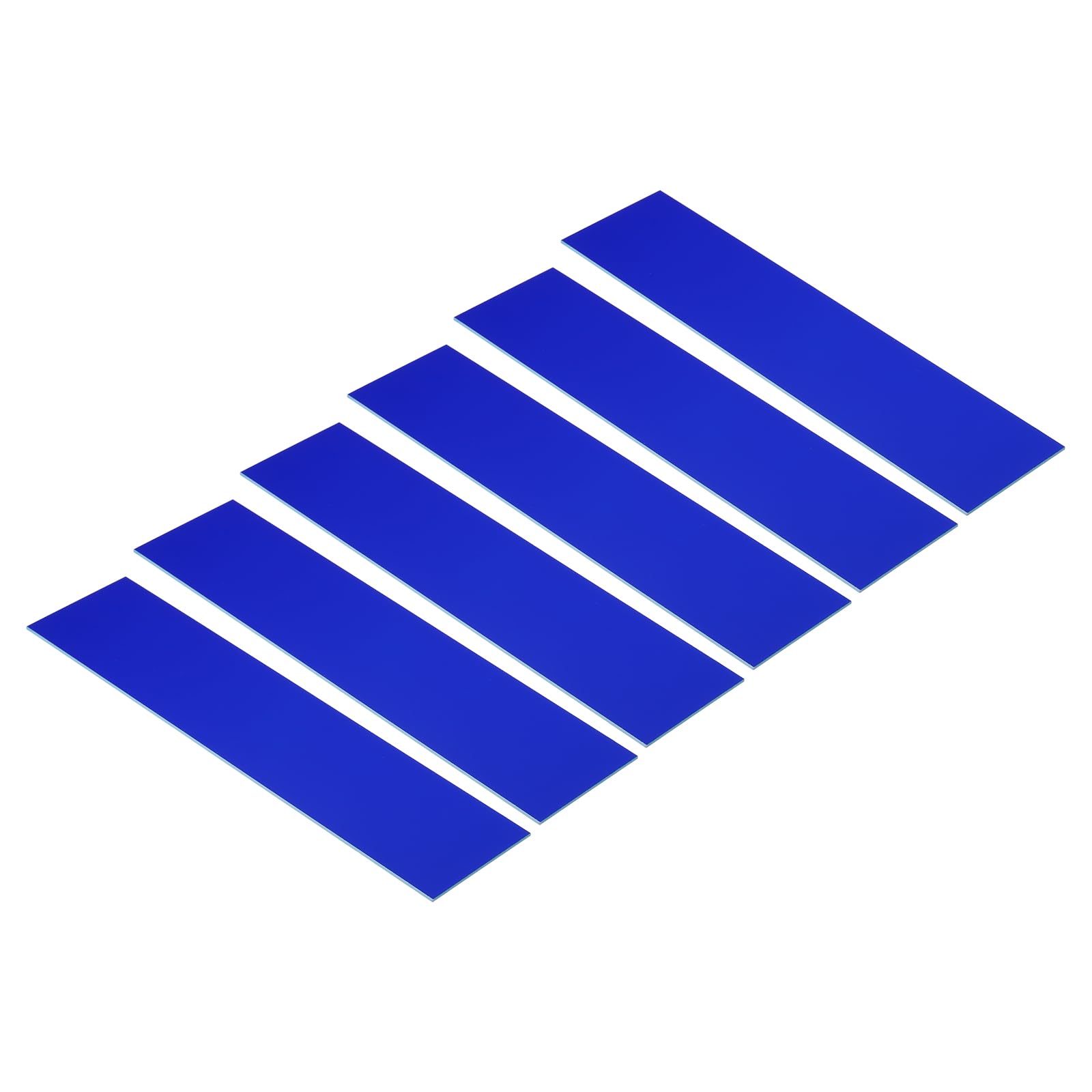 PATIKIL 8"x2" Blank Name Plates, 6 Pack Custom Engraved Name Plate Rectangle Laser Engraving Blanks for Personalized Nameplates Office Desk DIY Painting Supplies, Blue, White