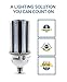 HyperSelect 36W LED Corn Light Bulb, Street and Area Light, E26 Medium Screw Base, 200 Watt Equivalent, Metal Halide Replacement, 4100 lumen, 5000K (Crystal White Glow), 360° Light, UL Listed