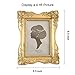 SIKOO Vintage Picture Frame 4x6 Antique Tabletop Wall Hanging Photo Frame with Glass Front for Home Decor (Gold)