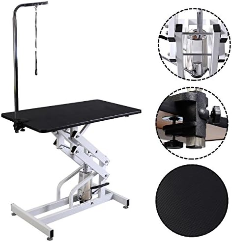 Item Valley 42.5'' x 23.6'' Z-Lift Hydraulic Pet Dog Adjustable Grooming Table W/Arm&amp;Noose