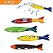 Koogel Diving Toys, 4 Pcs Colorful Dive Torpedoes for Pool Use Gliding Shark Throwing Torpedo Underwater